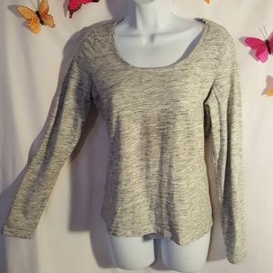 Heather Gray Long Sleeve Women's Top